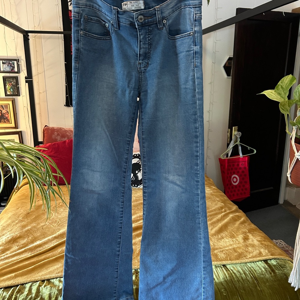 Free People Blue Flare Jeans